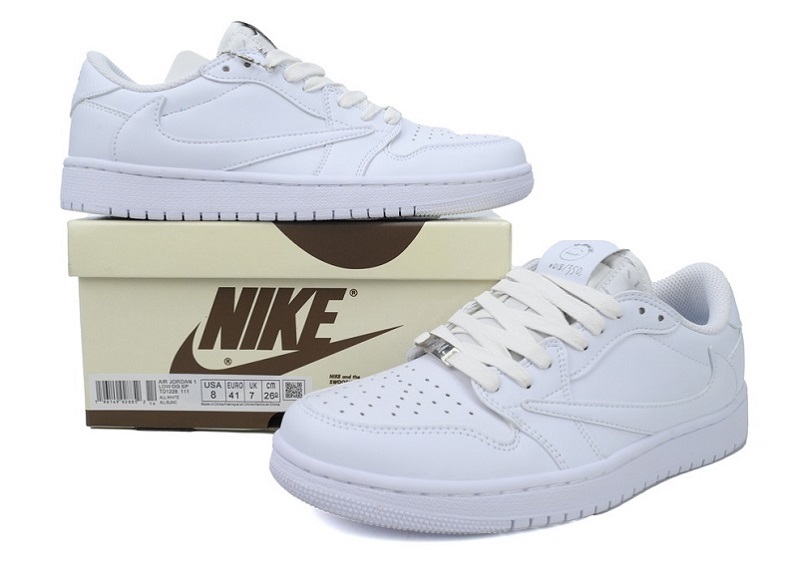 Buy Travis Scott Jordan 1 Low Michael Rubin White Party Reps _ snkrsrep_org