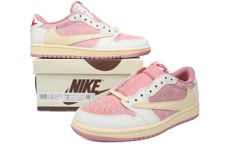 Buy Travis Scott Jordan 1 Low Shy Pink Reps _ snkrsrep_org