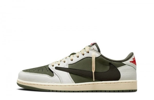 Offer Travis Scott Jordan 1 Low Medium Olive Reps - snkrsrep