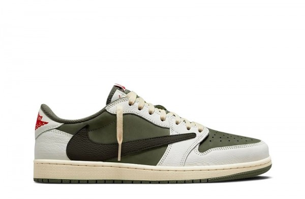 Offer Travis Scott Jordan 1 Low Medium Olive Reps - snkrsrep