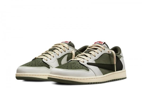 Offer Travis Scott Jordan 1 Low Medium Olive Reps - snkrsrep