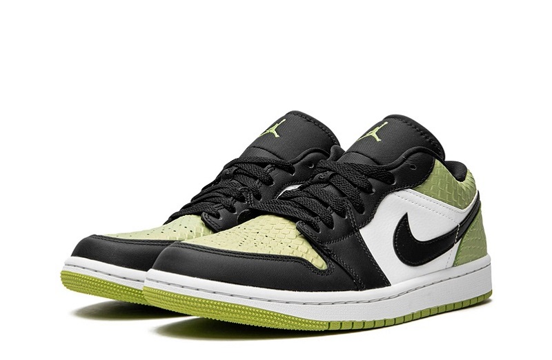 Women_s Jordan 1 Low Vivid Green Snakeskin Reps - snkrsrep