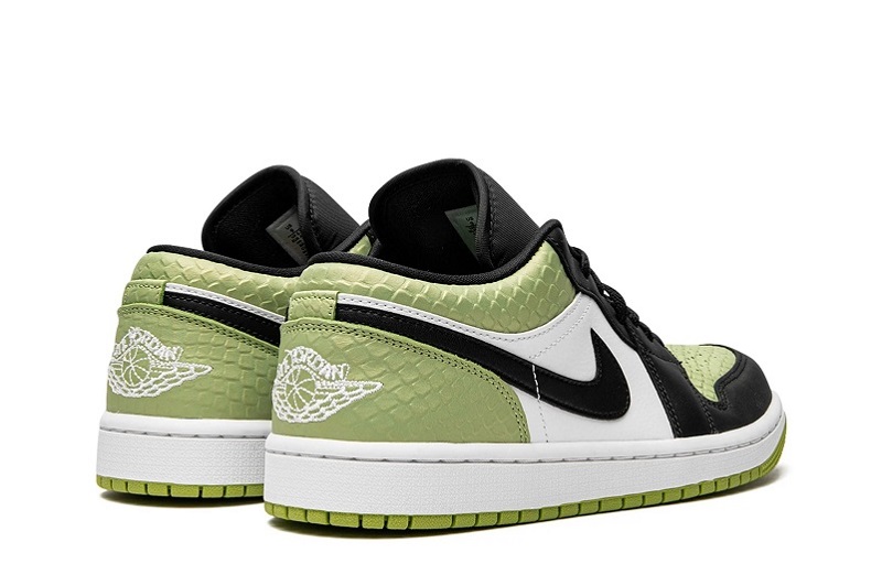 Women_s Jordan 1 Low Vivid Green Snakeskin Reps - snkrsrep