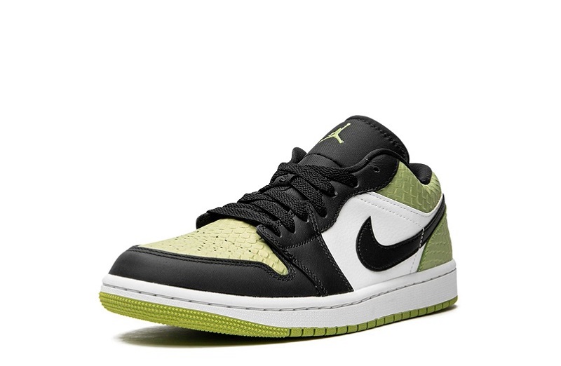 Women_s Jordan 1 Low Vivid Green Snakeskin Reps - snkrsrep