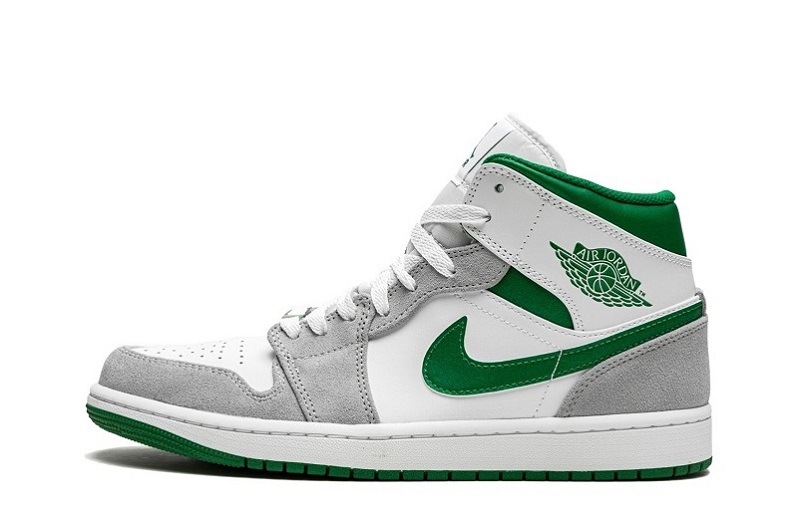 Check Out Jordan 1 Mid Grey Pine Green Reps _ snkrsrep_org/