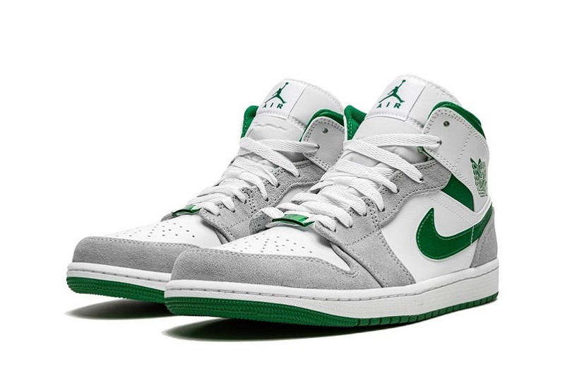 Check Out Jordan 1 Mid Grey Pine Green Reps _ snkrsrep_org/