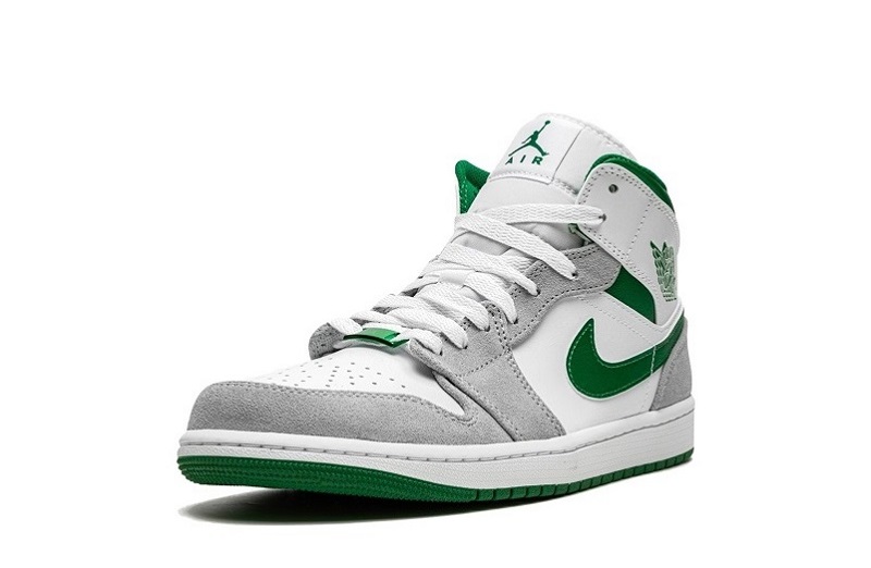 Check Out Jordan 1 Mid Grey Pine Green Reps _ snkrsrep_org/