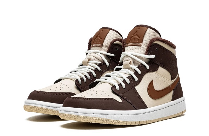 Women_s Jordan 1 Mid Cream Dark Chocolate Reps _ snkrsrep/