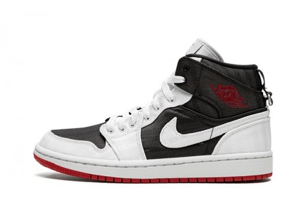 Womens Jordan 1 Mid Utility White Black Gym Red Reps - snkrsrep/