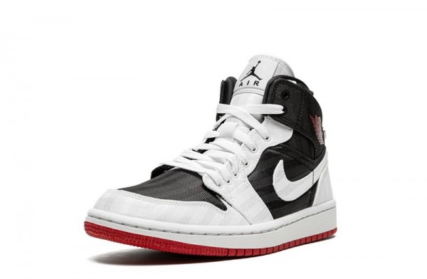 Womens Jordan 1 Mid Utility White Black Gym Red Reps - snkrsrep/