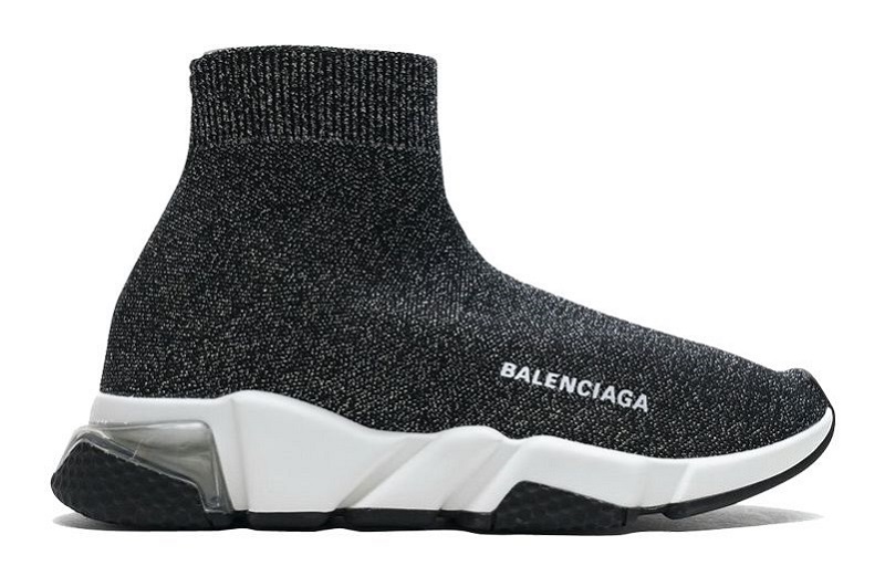 Balenciaga Speed Clear Sole Sneaker _Black Silver_ Reps _ snkrsrep_org/