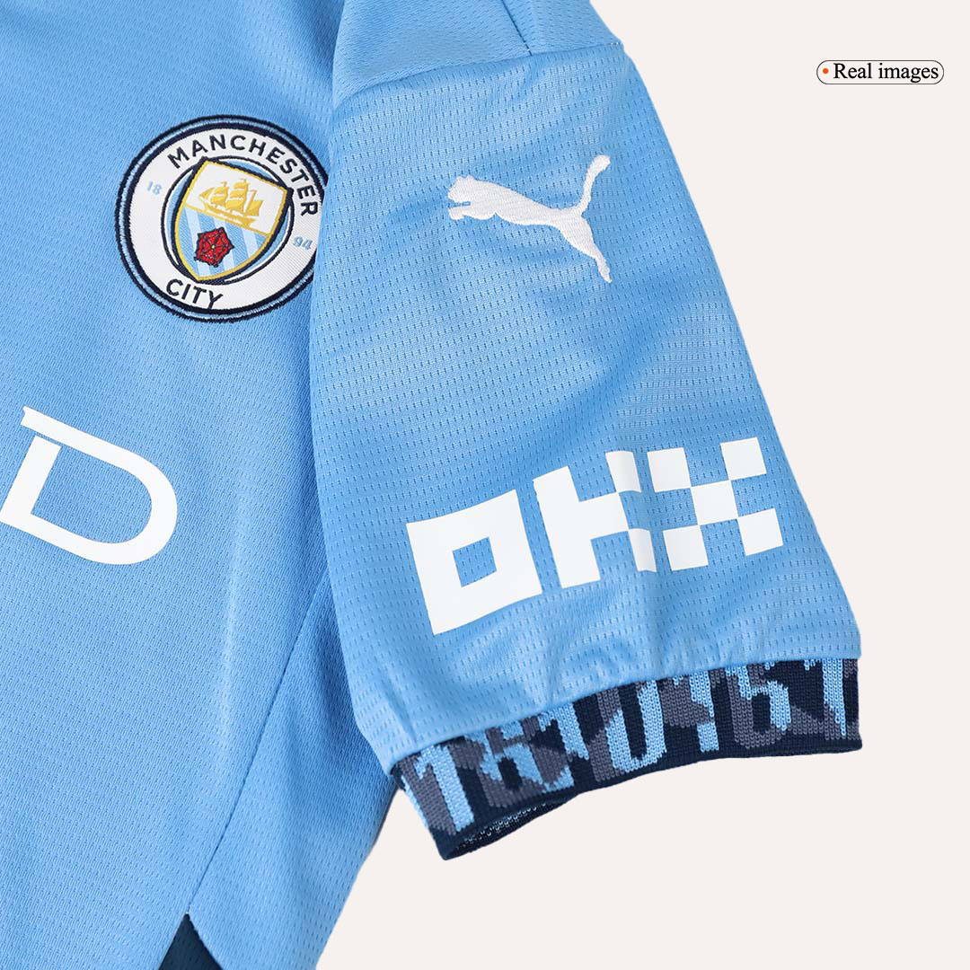 Kids Manchester City Home Jersey Kit 2024/25