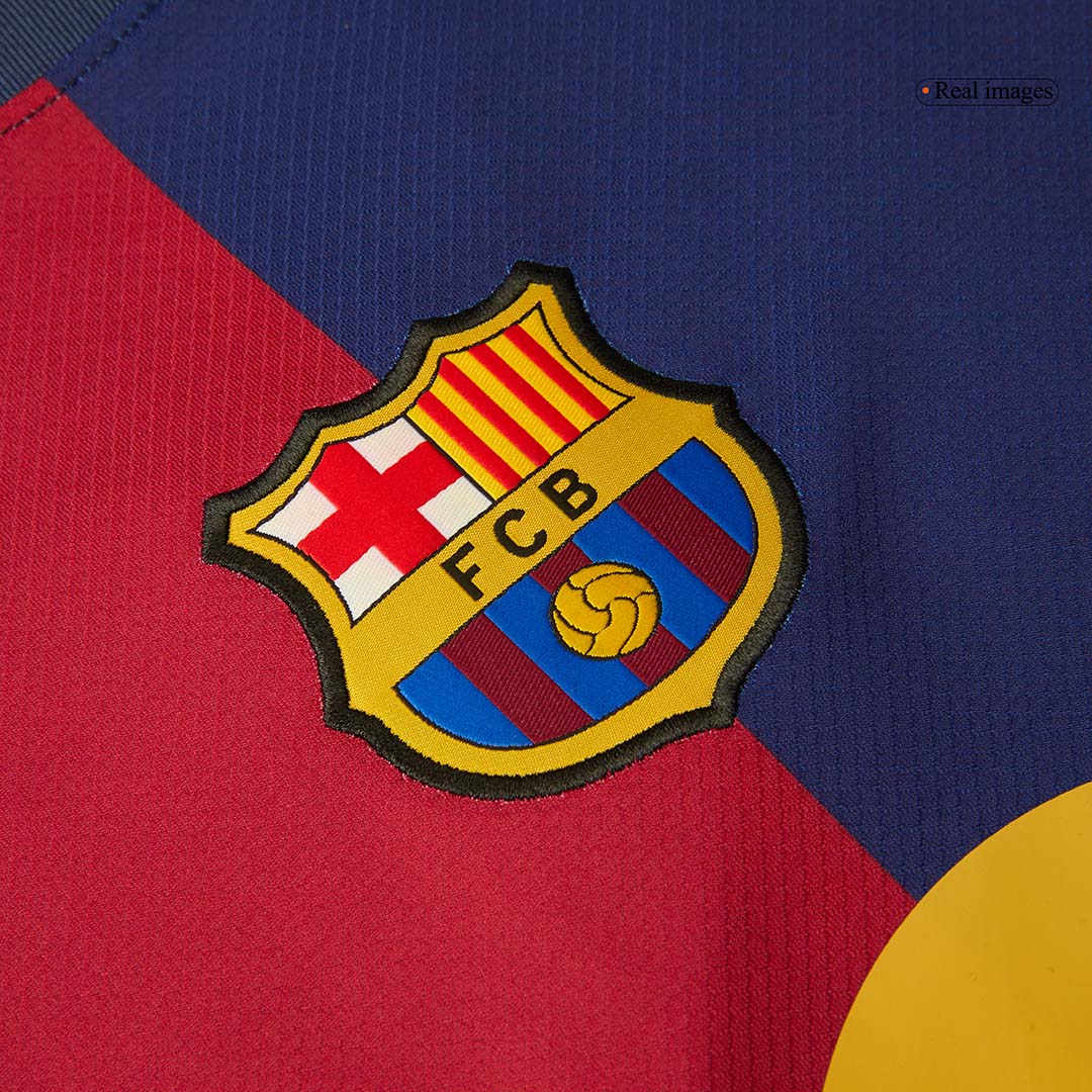 Barcelona 125th Anniversary Spotify Logo Without Text Home Jersey Fan Version 2024/25