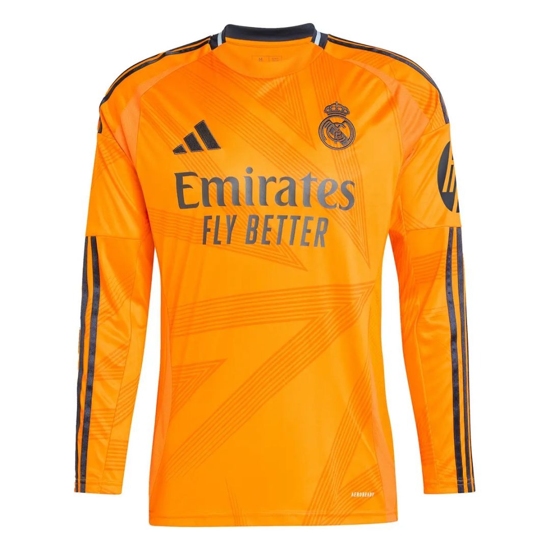 Real Madrid Away Long Sleeve Jersey Fan Version 2024/25