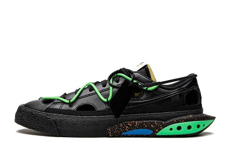 Off-White x Blazer Low _Black Electro Green_ Reps - snkrsrep_org_s/