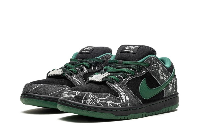 Buy THERE Skateboards Dunk Black Gorge Green Reps _ snkrsrep_org/